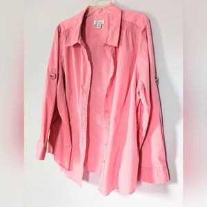 D&Co Pink Button-Down Top – Size 2X #776